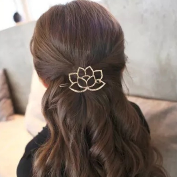 Inglenook Boutique Accessories - *BOGO* Golden Lotus Flower Barrette